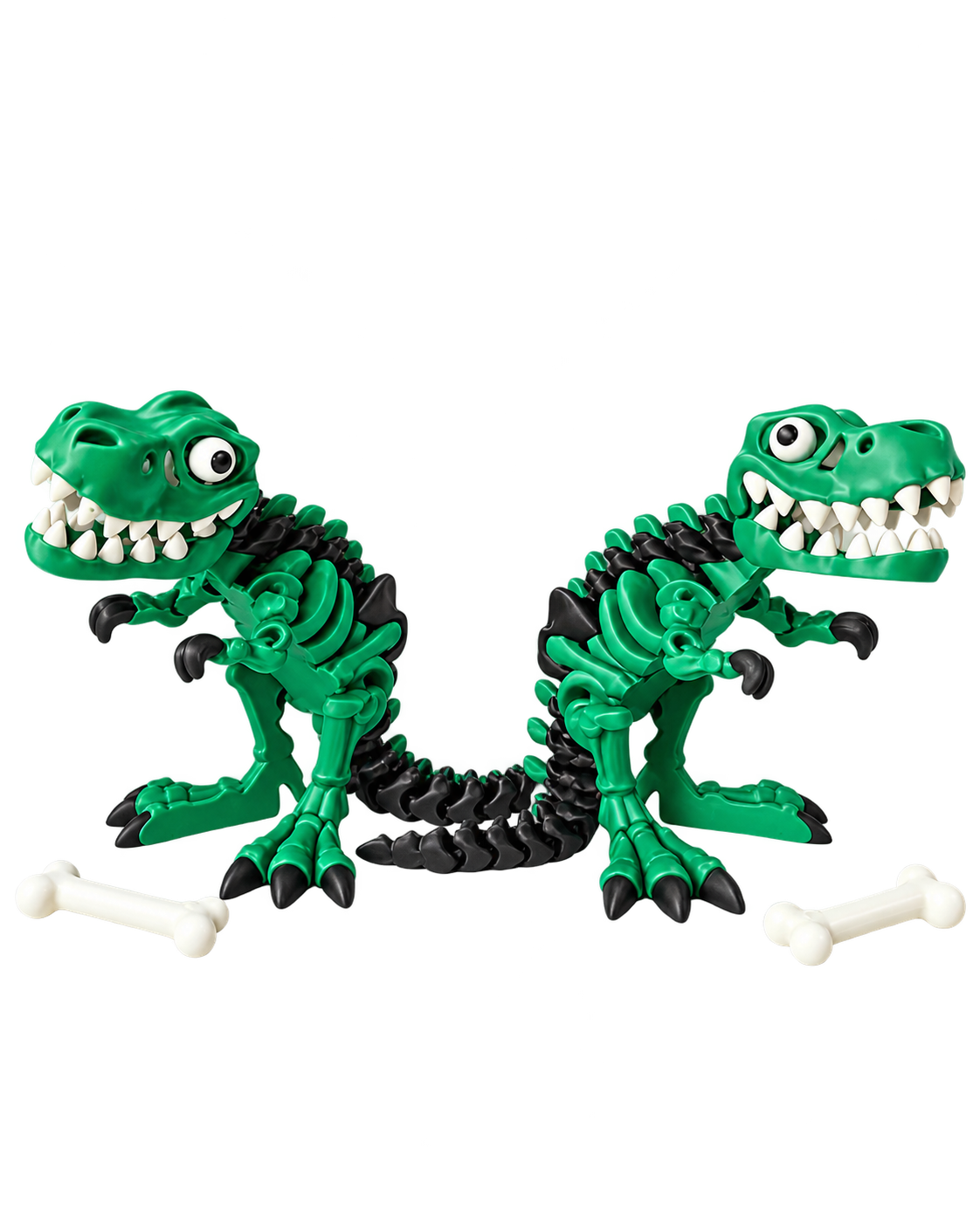 Green articulated T-Rex 3D print